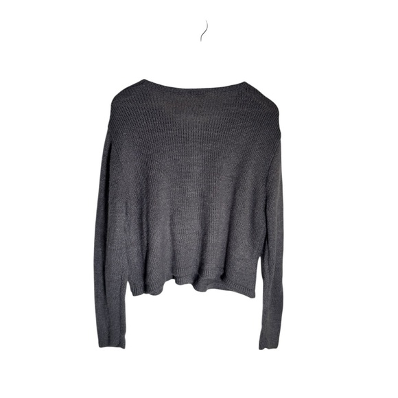 Nia Ariana Grey Cardigan Wool Blend Button Front Knit Sweater Womens Size Medium - Picture 5 of 7